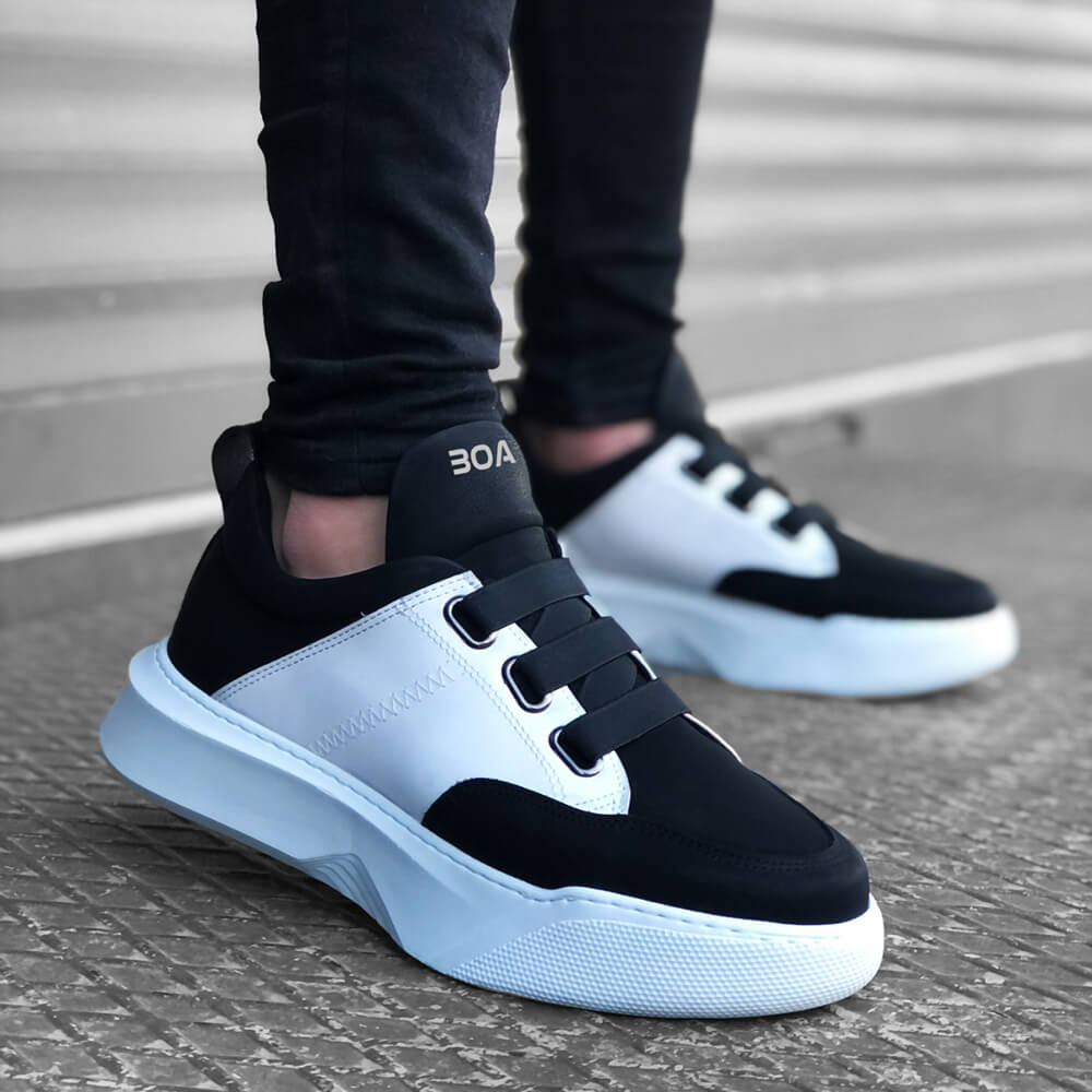 Mens Sneakers Black White 0160